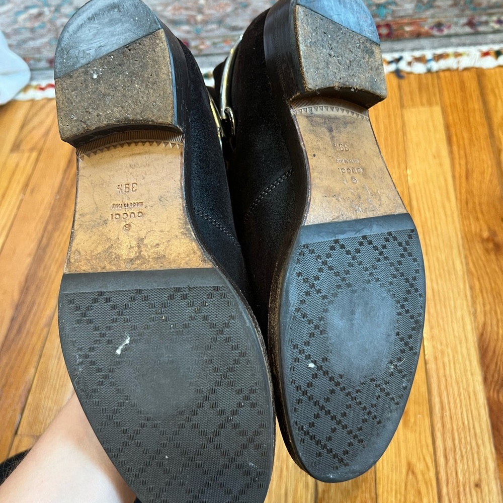 Gucci brown suede boots with horsebit detail in silver size 39.5 - Picture 7 of 7